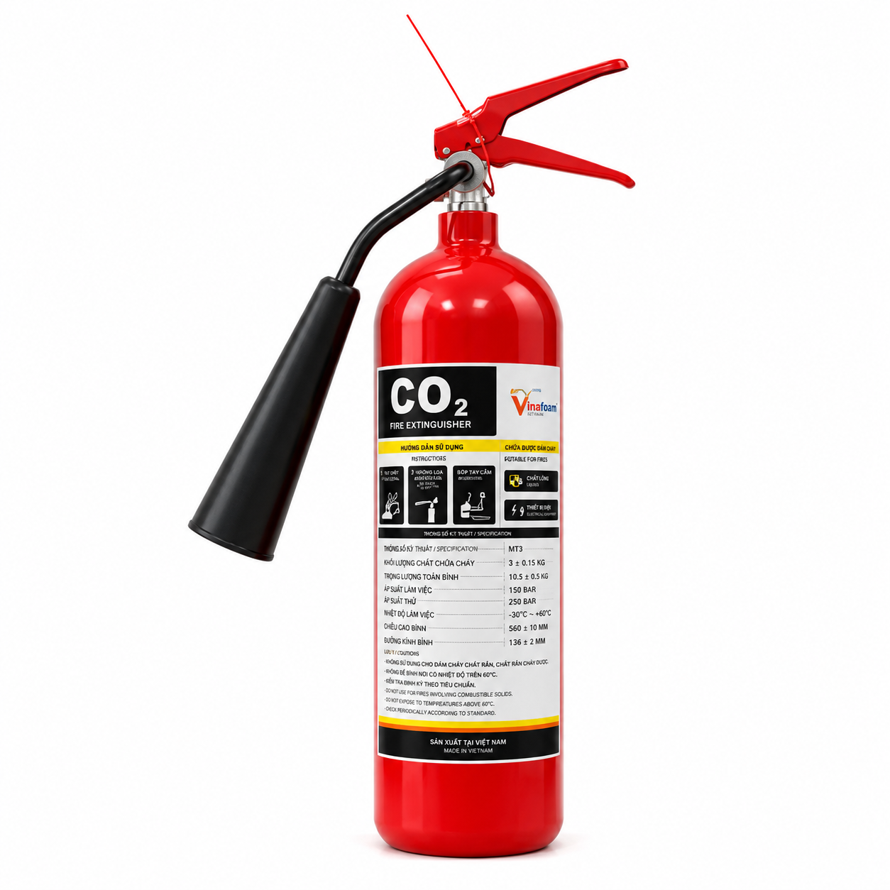 Bình chữa cháy khí CO2 Vinafoam